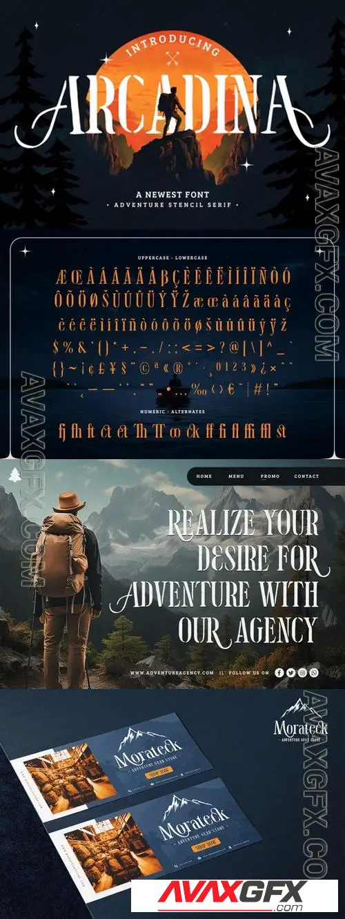 Arcadina - Adventure Stencil Serif VGNWSQV