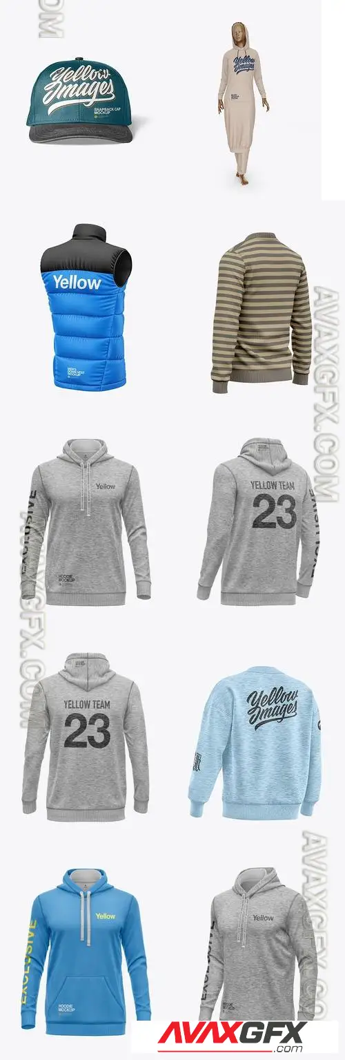 10 Apparel Mockup Bundle 13 - Yellowimages