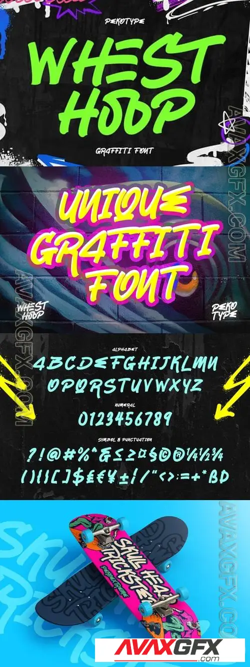 Whest Hoop - Graffiti Font 8VNRMTC