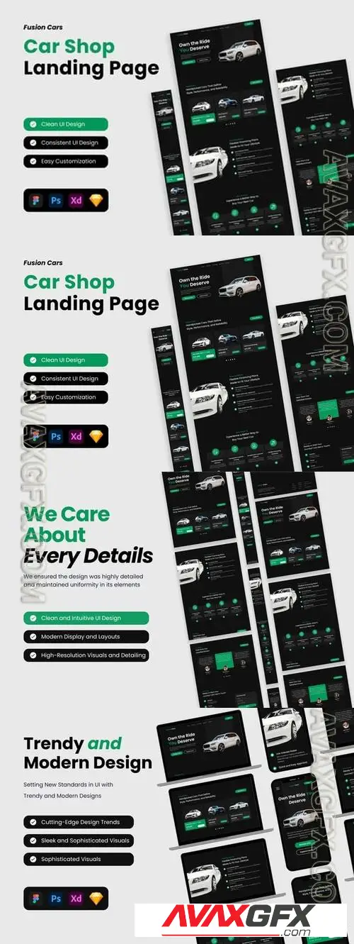 Fusion Cars - Car Shop Landing Page 2BS5JD7