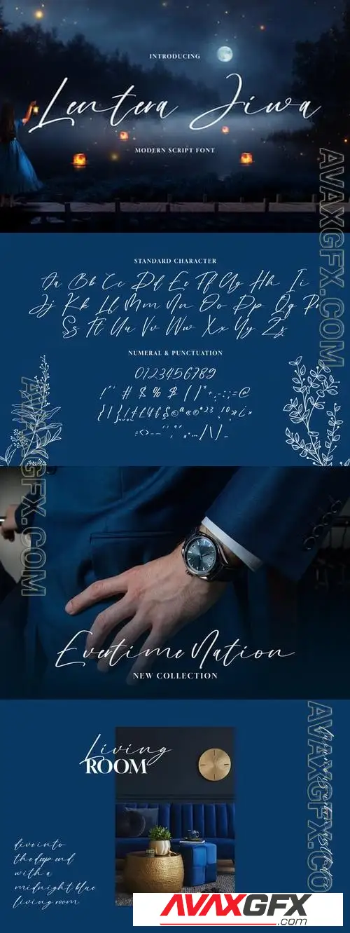 Lentera Jiwa - Modern Script Font V7BCEHC