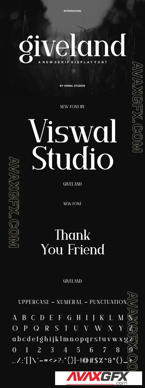 Giveland - Bold Serif Display Font XHD8ACS