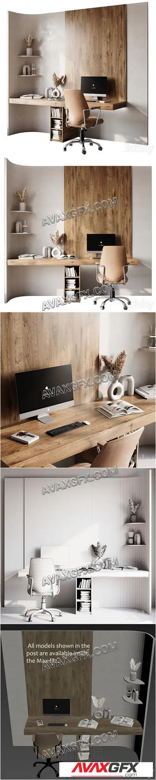 Workplace For Interior - 3D Model
