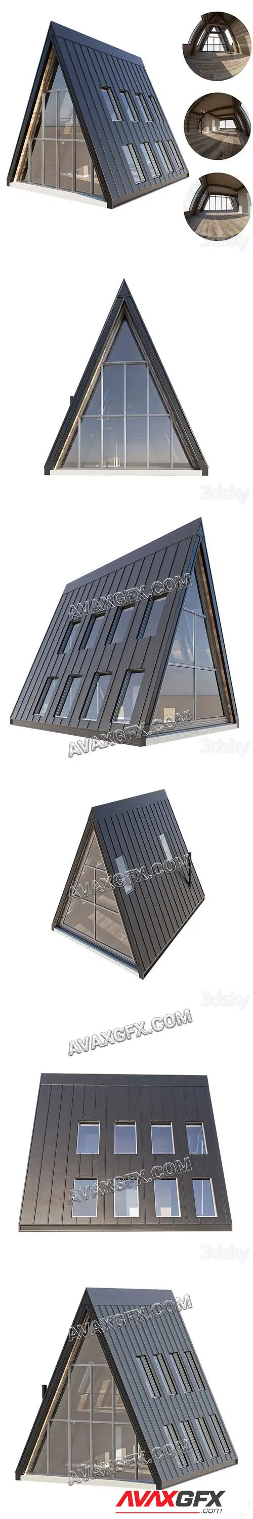 A-Frame Forest House - 3D Model