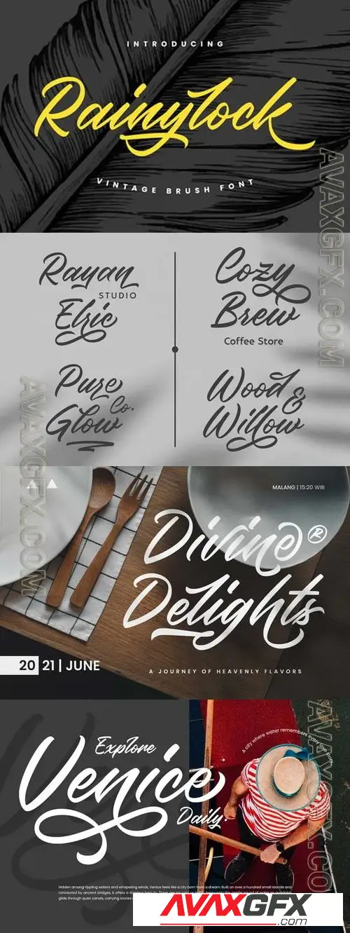 Rainylock вЂ“ Handwritten Script BS3HB9L