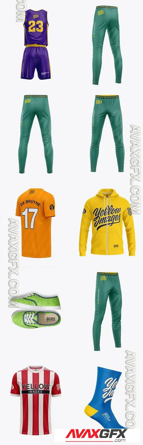 10 Apparel Mockup Bundle 22 - Yellowimages