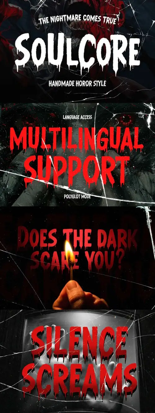 Download Soulcore Horror Display Font 7NE8JRB