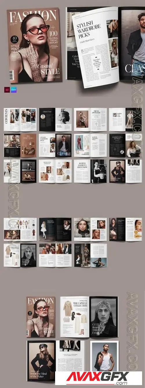 Fashion Magazine Template 6MBR5PS
