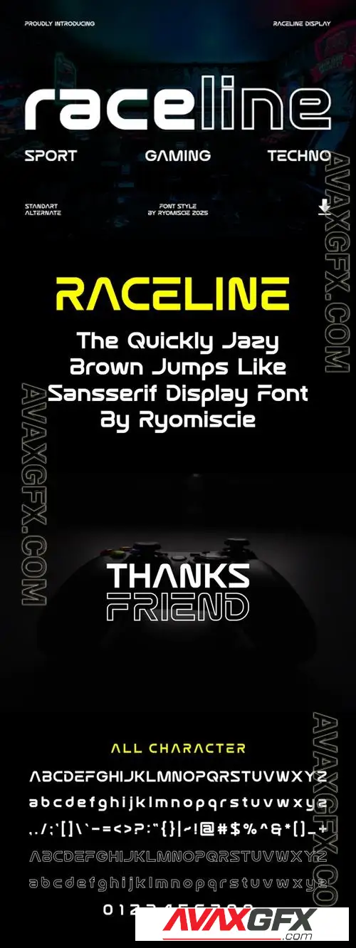 Raceline - Sport And Display Font TGBKNTW