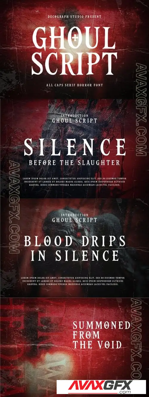 Ghoul Script All Caps Horror Font FVYL3UL