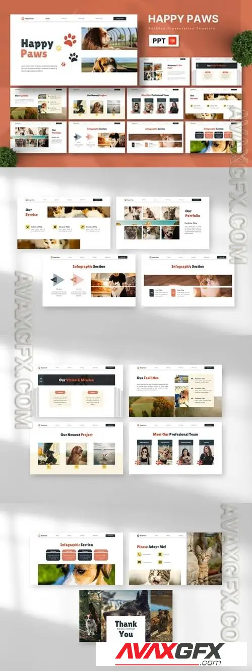 Happy Paws - Pet Shop Powerpoint M6J97ZA