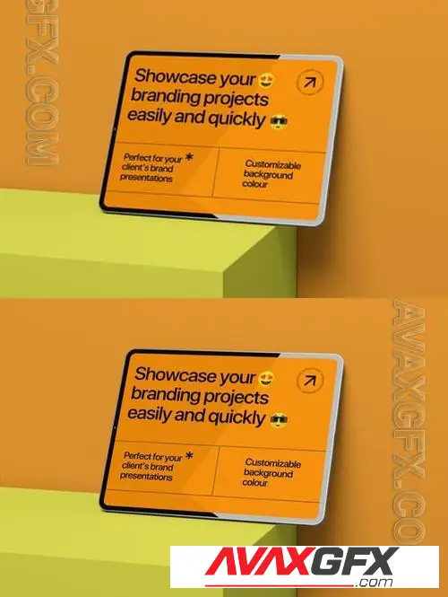 Tablet Display Branding Mockup Template SSUVT6E