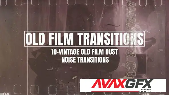 Vintage Old Film Dust Noise Transitions Overlays