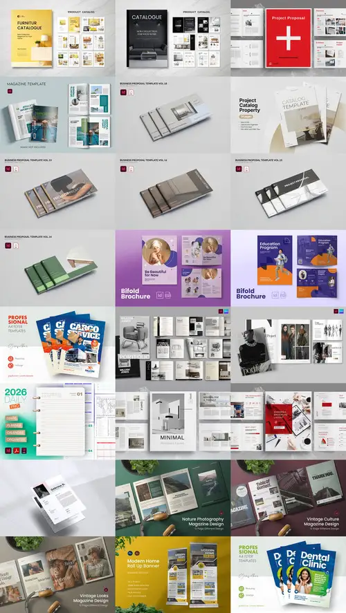 Download 24 Indesign Templates Bundle 10 2025