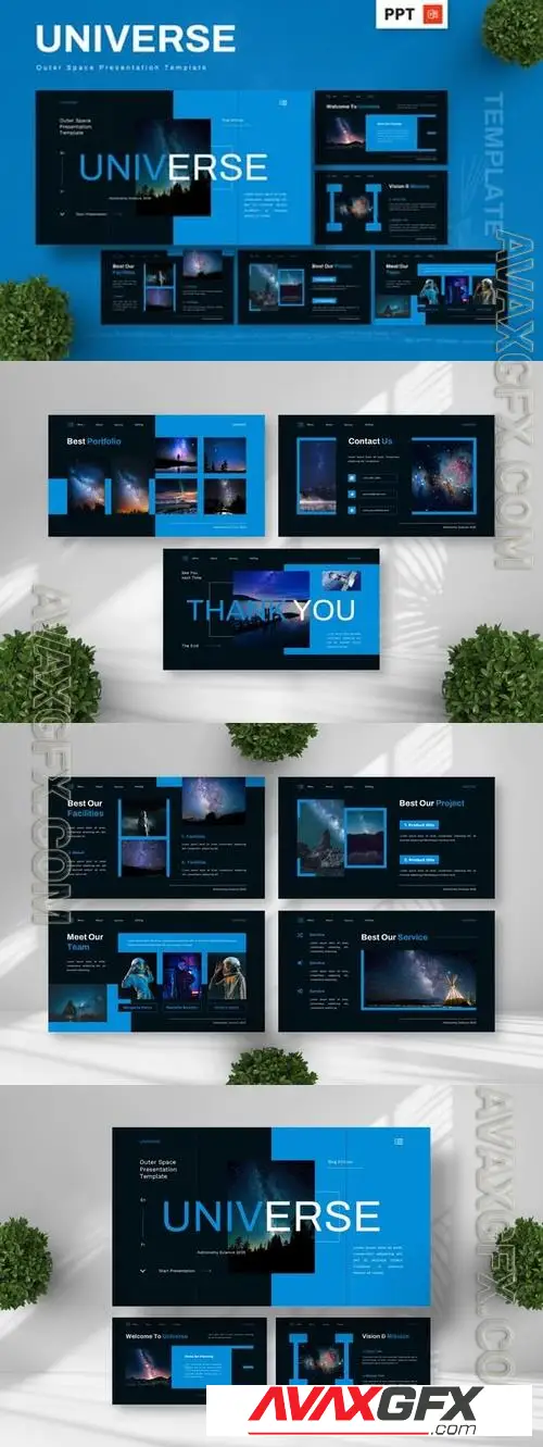 Universe - Outer Space Powerpoint Templates KVWWCMB