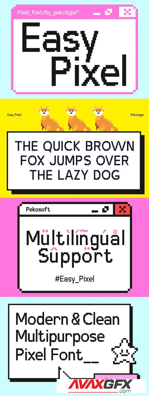 Download Easy Pixel - Modern Pixel Font BDP3MD7