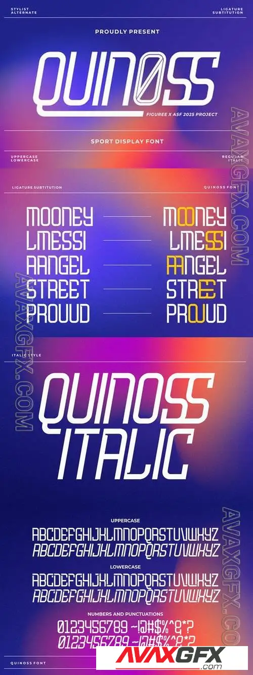 Quinoss - Modern Sport Font S7BDUCZ