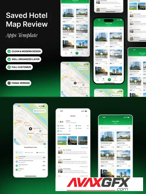 Download Saved Hotel Map Review Apps Template VCYZF76