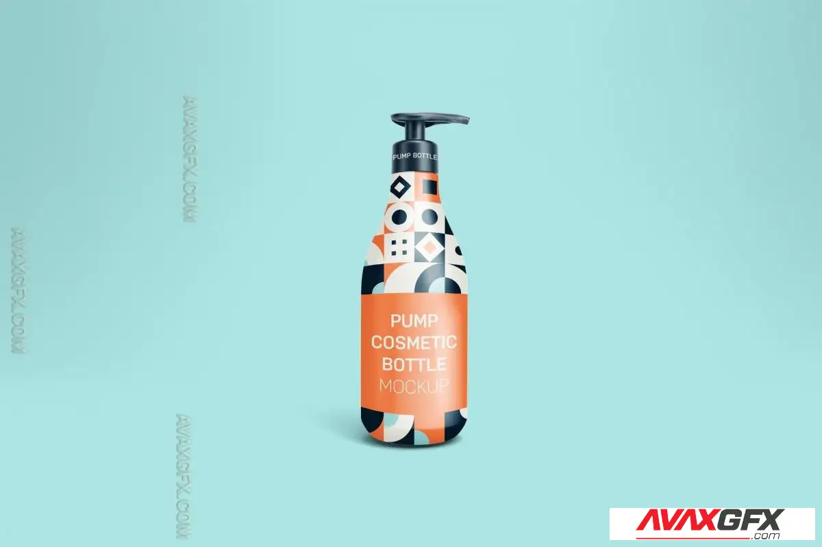 Cosmetic Pump Bottle Mockup DPPZEDP
