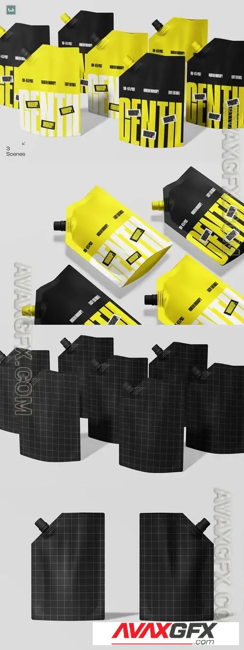 Spout Pouch Packaging Mockup 5HV8HGC