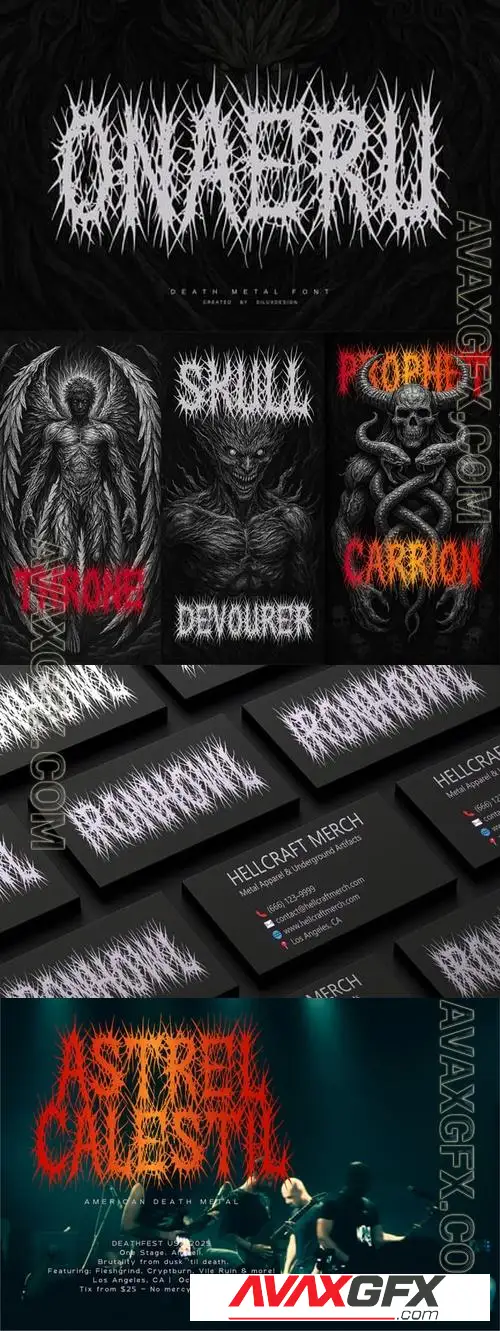 Onaeru - Death Metal Font 2AGDPXF