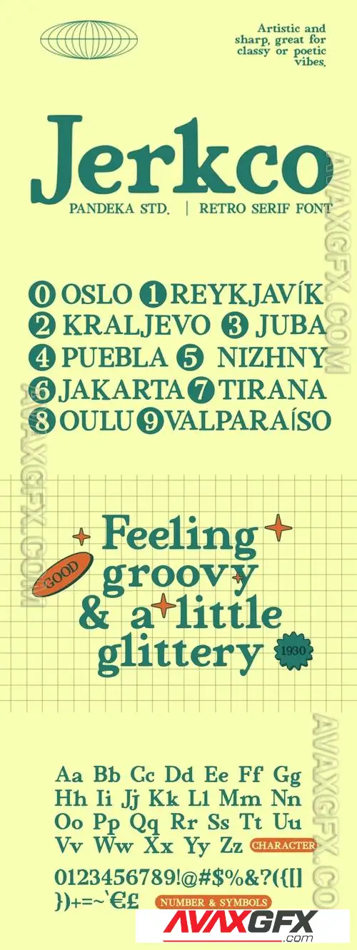 Jerkco - Retro Groovy Serif M59UANC