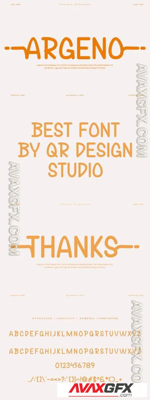 Argeno - Paint Font NQPSS82