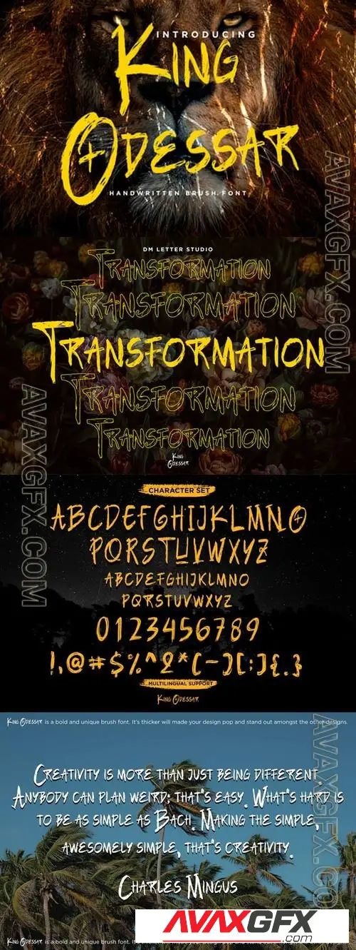 King Odessar вЂ“ Handwritten Brush Font H3THT5S