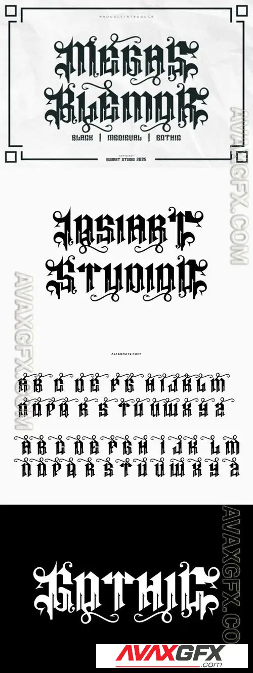 Megas Blemor - Medieval Font DXPNK4T