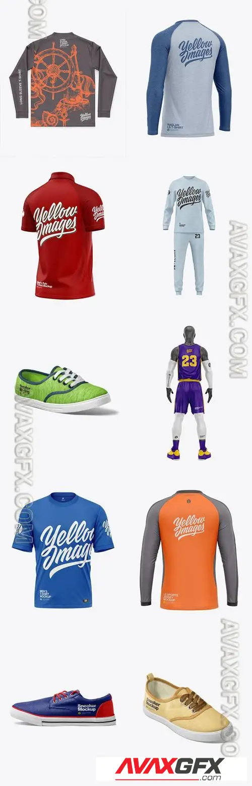 10 Apparel Mockup Bundle 19 - Yellowimages