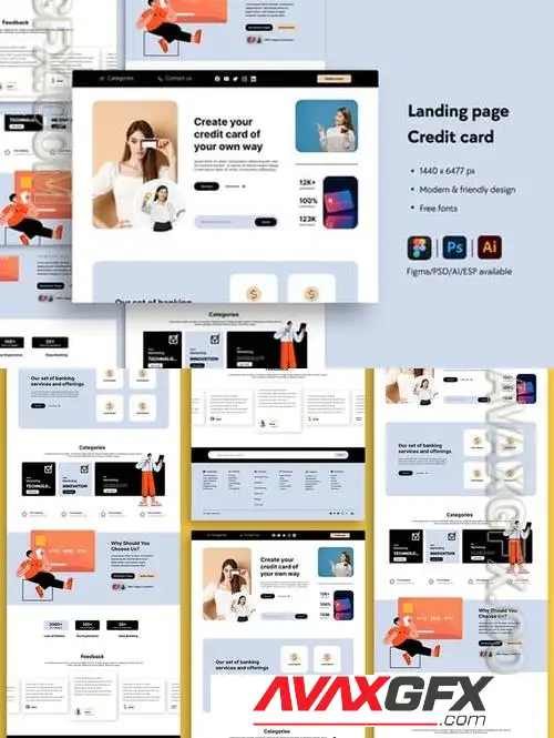 Credit Card Service Website Landing Page SUDRTT3