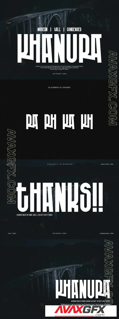 Khanura - Tall Sans Font AGANU9J