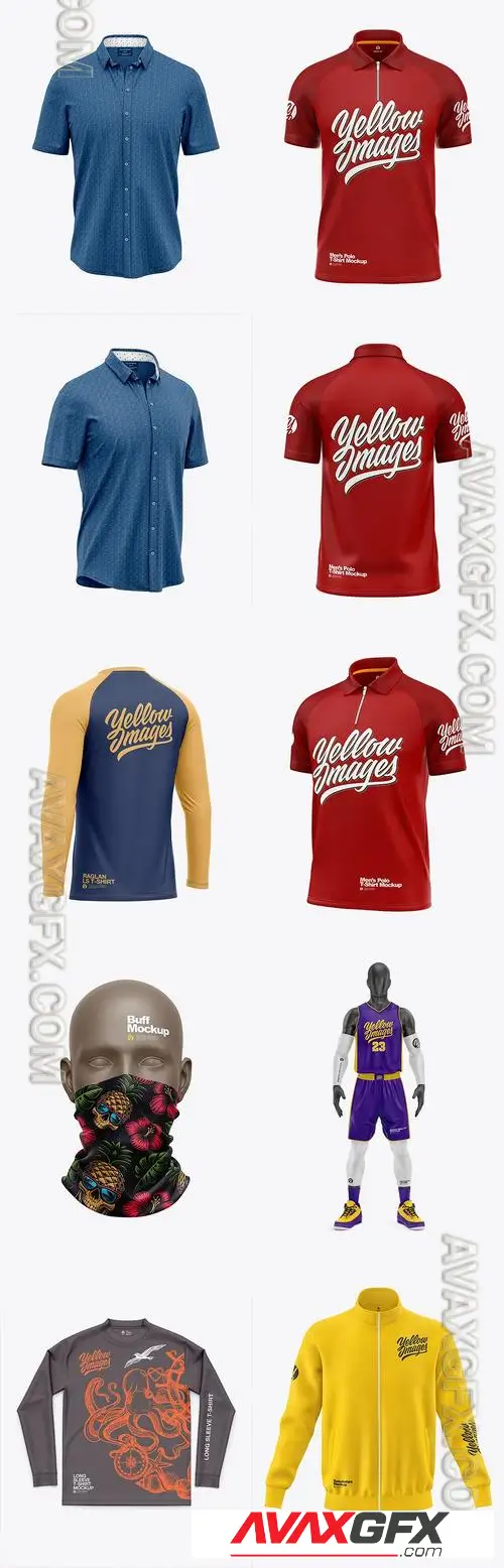 10 Apparel Mockup Bundle 18 - Yellowimages
