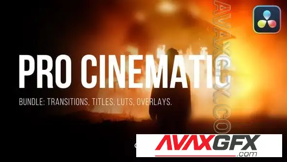 Pro Cinematic Bundle for Davinci Resolve Transitions, Titles, LUTs, Overlays 57980626