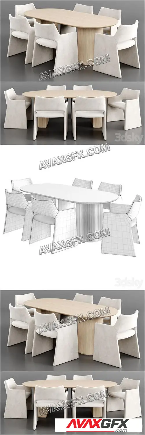 Dinning set 24 - 3D Model