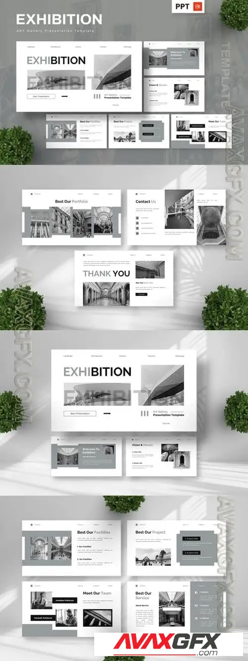 Exhibition - Art Gallery Powerpoint Templates UEUU3FF