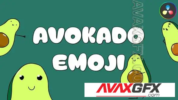Avokado Emoji Stickers for DaVinci Resolve 58050802