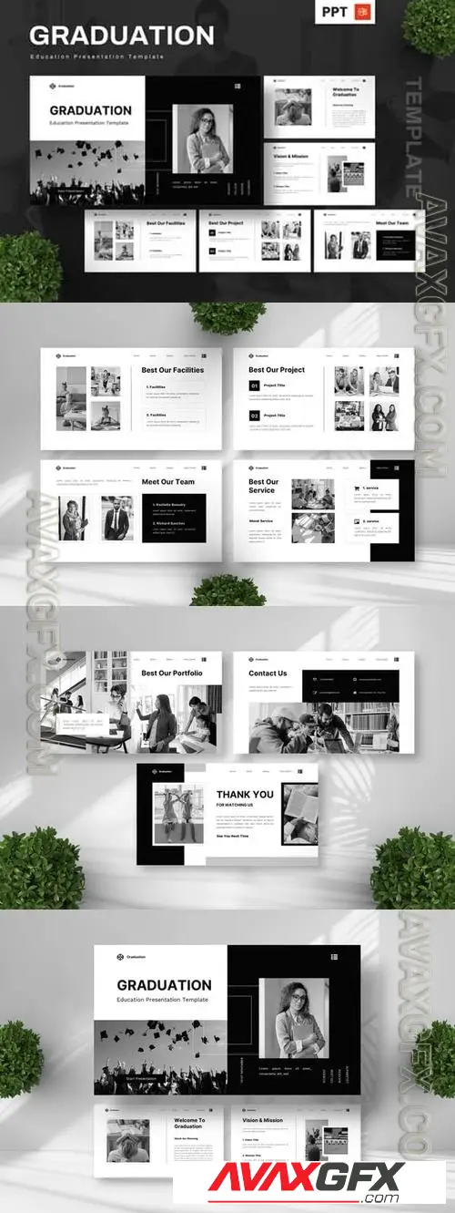 Graduation - Education Powerpoint Templates BS6G5E9