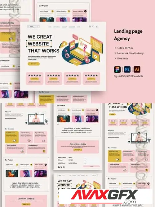 Business Agency Website Landing Page 7BJUWXU