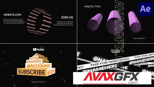 Kinetic Typography Slides for After Effects 58035839 Videohive