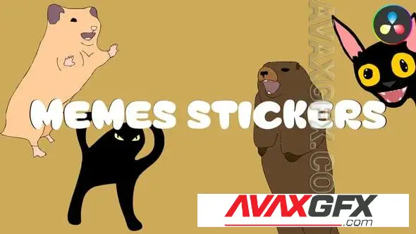 Memes Stickers Emoji Animations for DaVinci Resolve 58051513