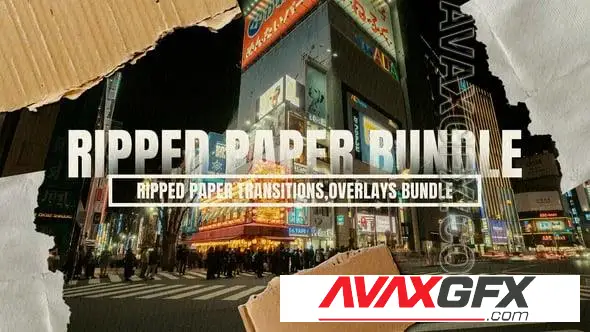 Ripped Paper Transitions & Overlays Bundle