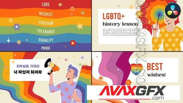 Download LGBTQ Typography for DaVinci Resolve 58199517