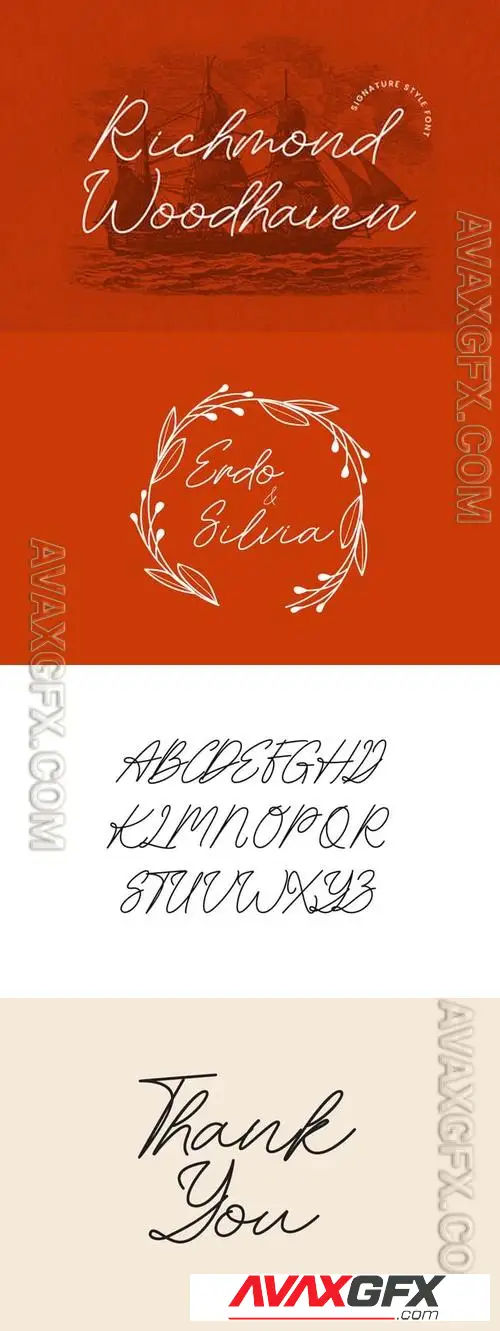 Richmond Woodhaven Signature Font YWWBNCL