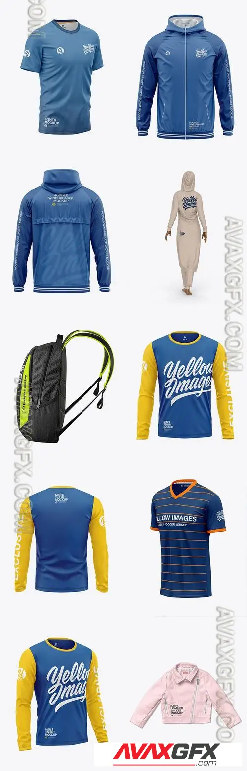 10 Apparel Mockup Bundle 17 - Yellowimages