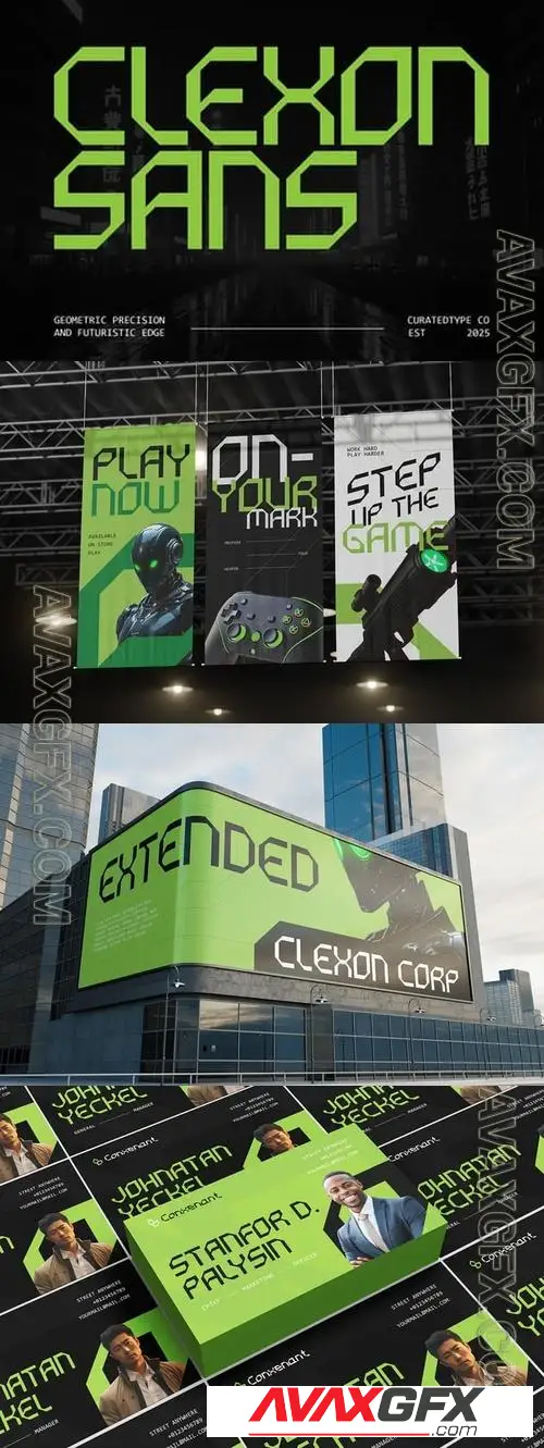 Clexon - Futuristic Geometric Font 9SH73L9
