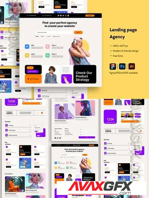 Business Agency Website Landing Page XN78T62
