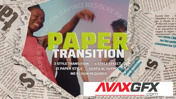 Paper Transitions for Davinci Resolve 57942843