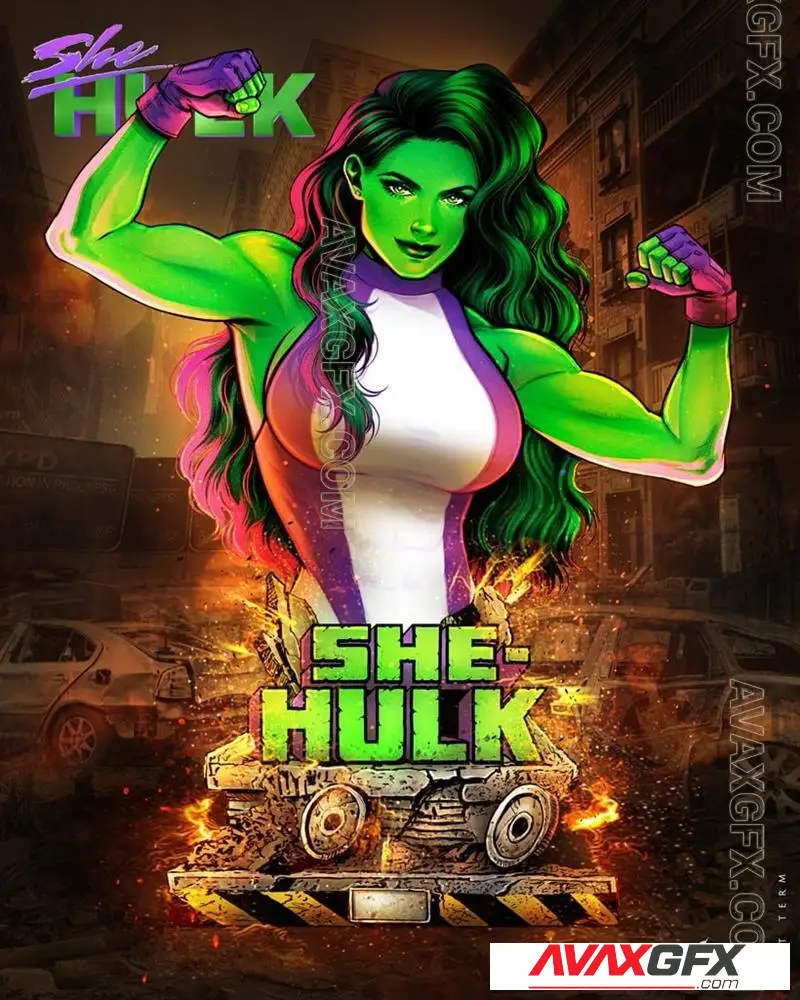 WICKED - She Hulk Bust - STL 3D Model