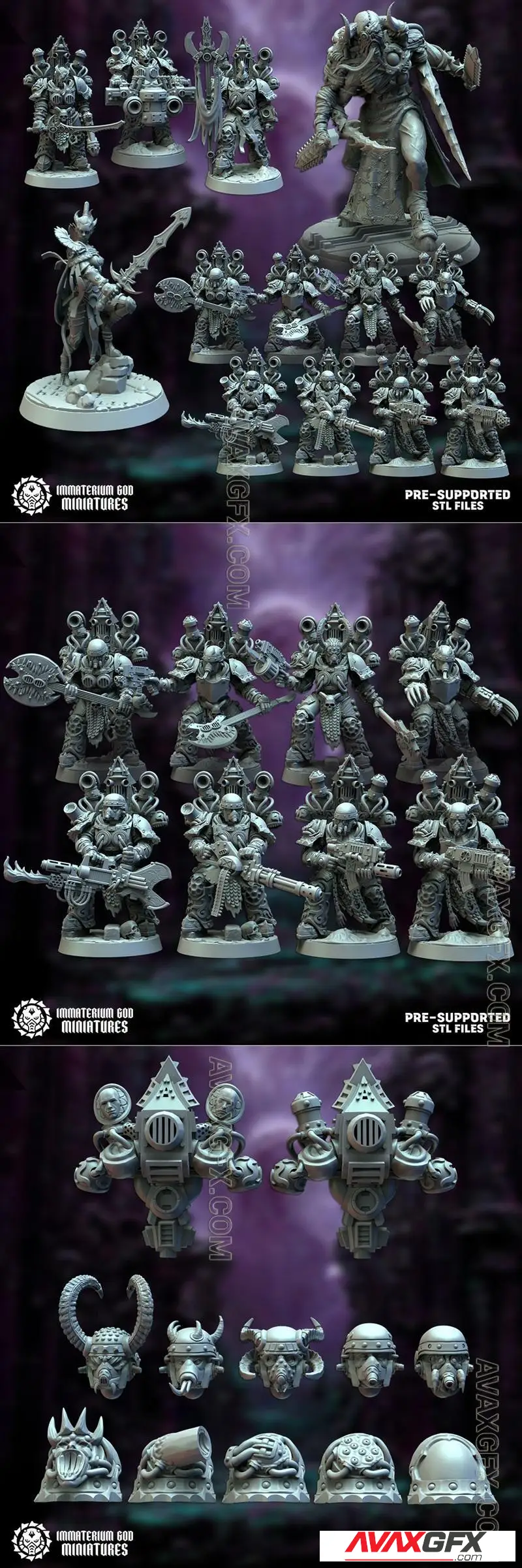 Immaterium God Miniatures - Citadel of Pain Vol.3 - STL 3D Model